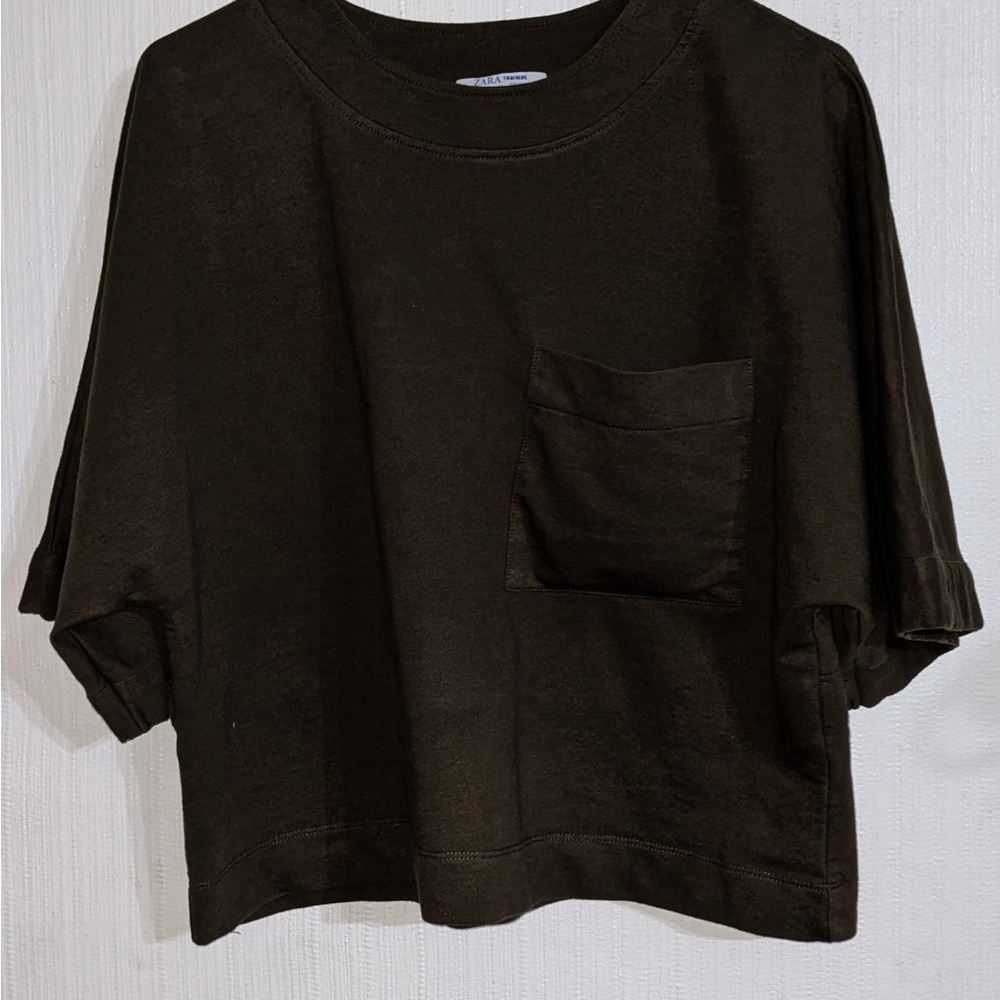 Dark Brown Long Sleeve Top